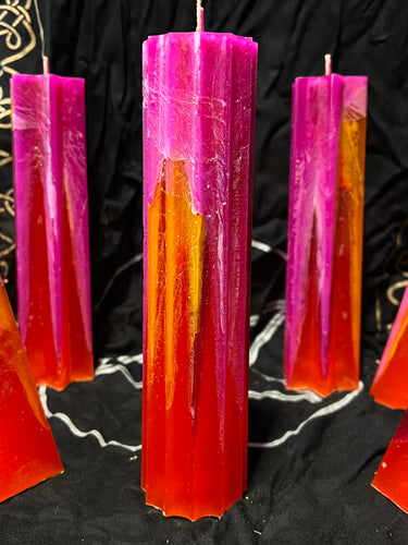 8”  Bright fluted candle