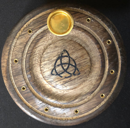 4” Wooden Triqueta Incense Burner