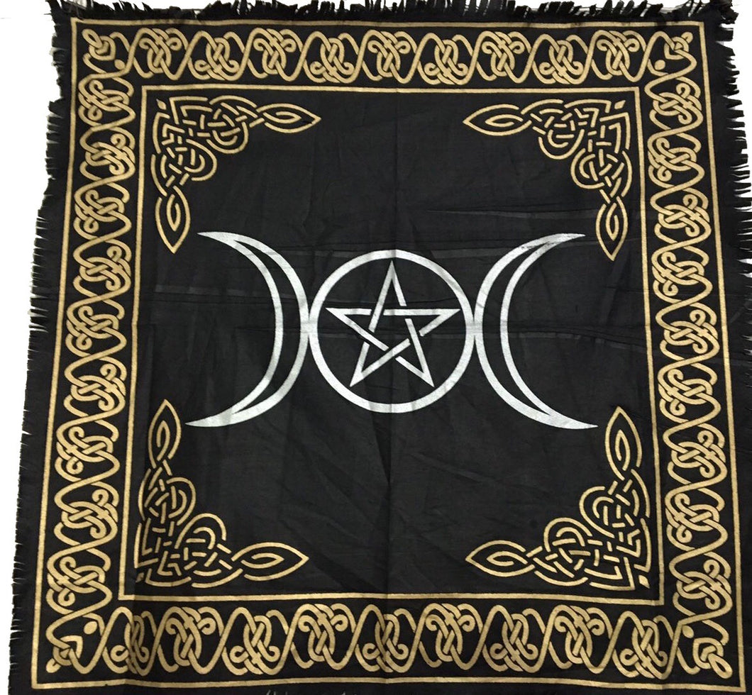 24” x 24” Triple Goddess/Pentacle Altar Cloth