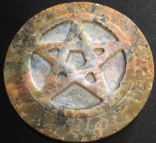 Load image into Gallery viewer, Soapstone Pentacle Altar Tile