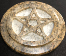 Load image into Gallery viewer, Soapstone Pentacle Altar Tile