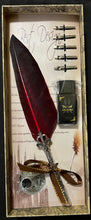 Load image into Gallery viewer, Fancy Quill Set (Red Feather)