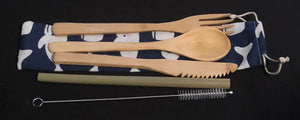 Bamboo Utensil Set with Straw